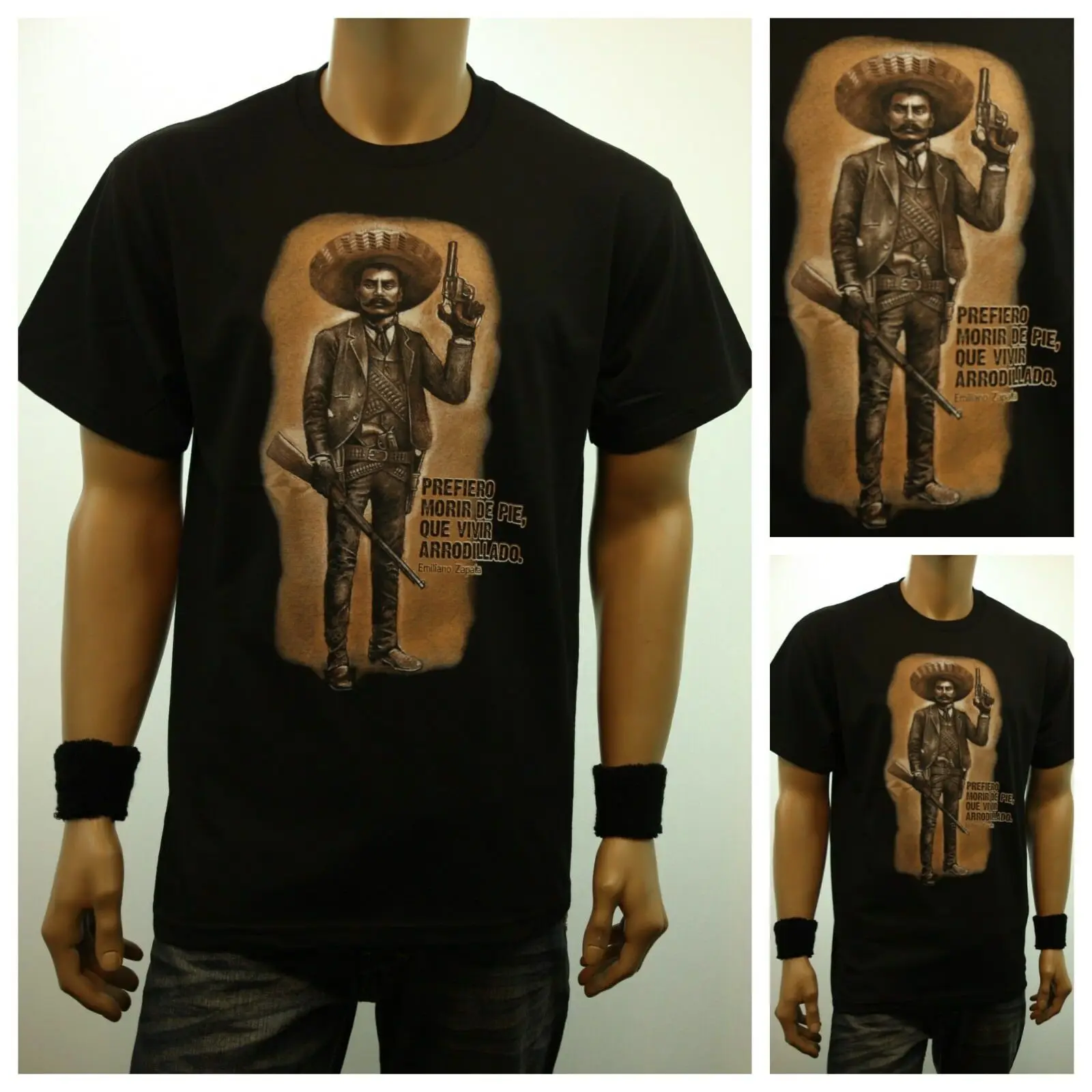 Mens Fashion Mexico - Meksiko revolusist Emiliano Zapata kaus Hipster