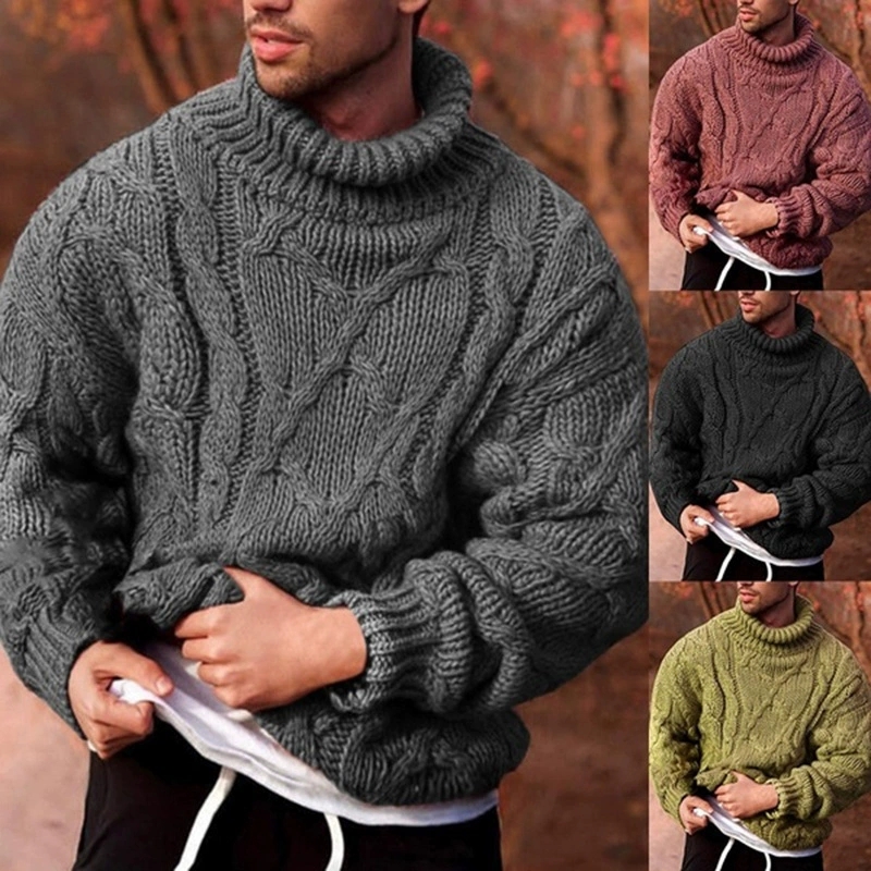 Knitted Cardigan Men - Sweter rajutan pria model pullover kerah