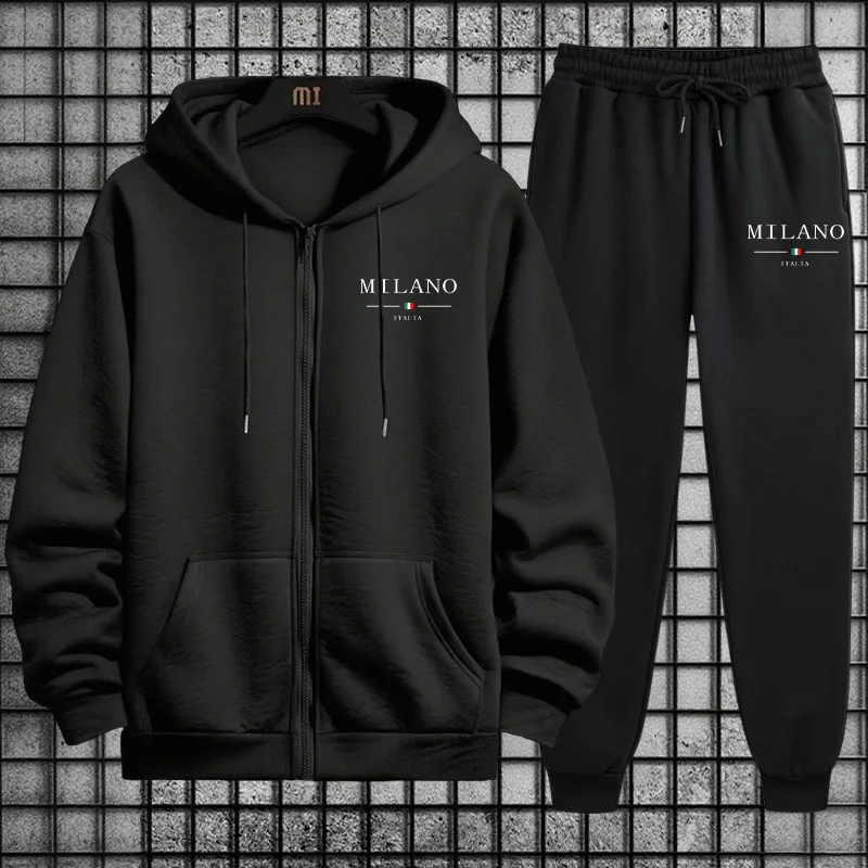 Mens Fashion Zip Up - Setelan Olahraga Pria Musim Semi 2026