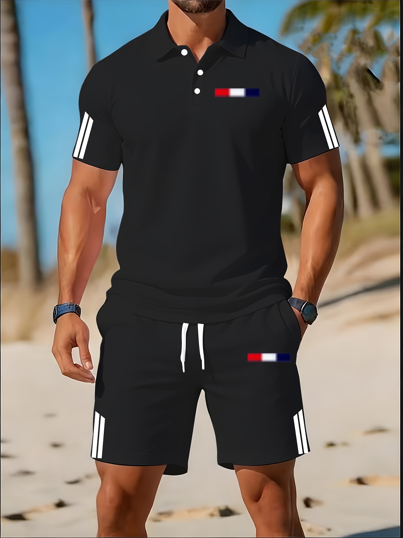 Men'S Fashion Polo - Set Kaos Polo Pria Musim Panas