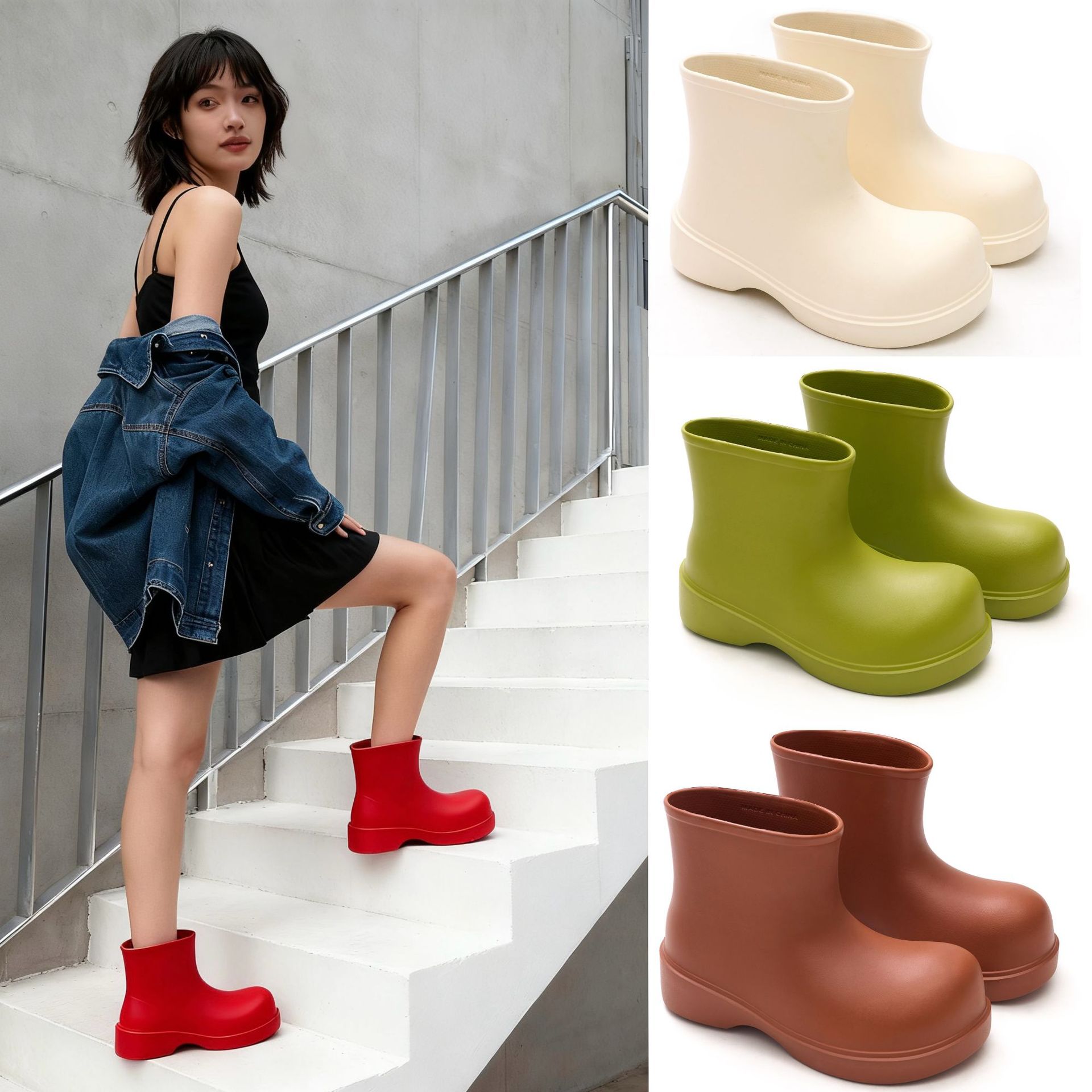 Men Fashion Korean Style - Sepatu bot hujan Korea 2025 wanita