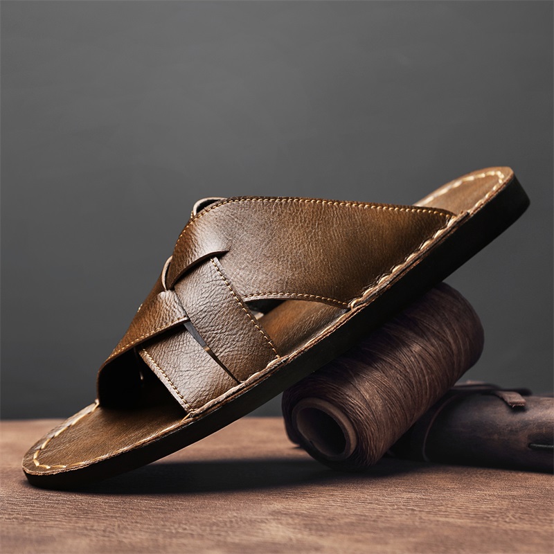 Mens Fashion Zapatos - Sandal Pria Kulit Asli Modis Sandal