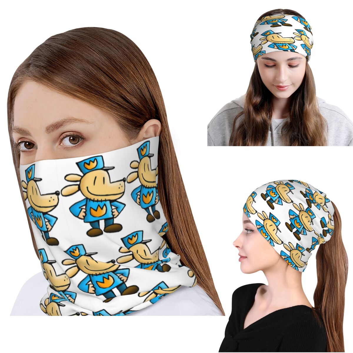 Beanie Winter Hat - Dog Man Comedic Graphic Novel Bandana