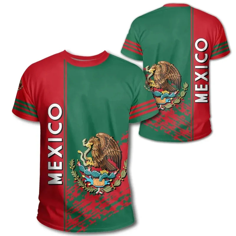 Mens Fashion Mexico - Kaus gambar 3D Nasional bendera Meksiko