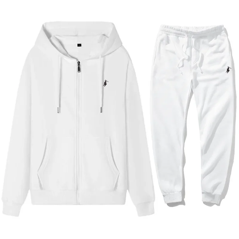 Mens Fashion Zip Up - Setelan Hoodie Klasik Pria 2026 Celana