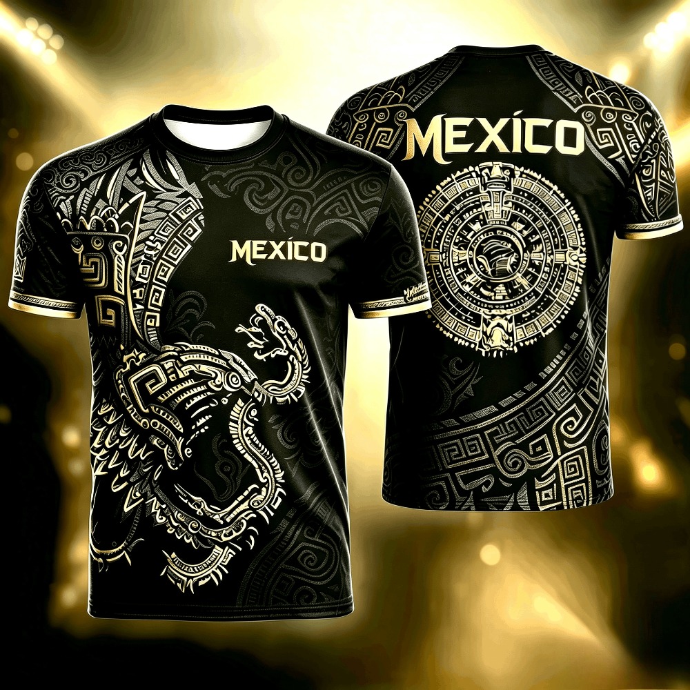 Mens Fashion Mexico - Kaos Cetak Musim Panas Meksiko untuk