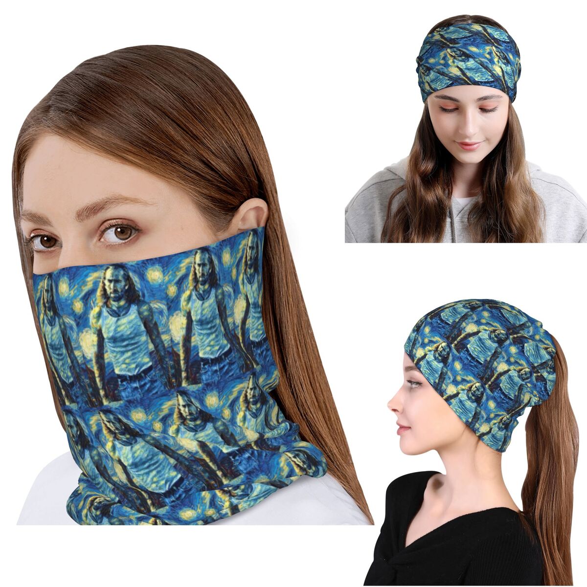 Beanie Winter Hat - Nicolas Cage Stage Bandana Masker Penutup
