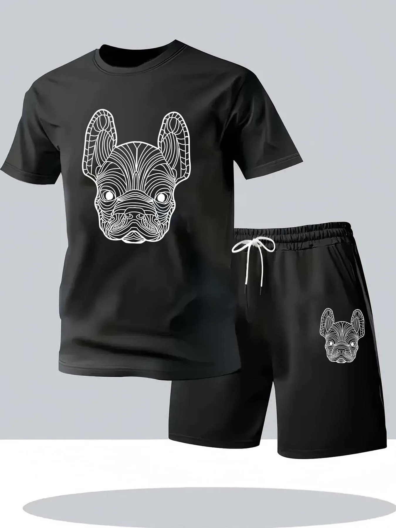 Men'S Fashion Essentials - Setelan Kaos Lengan Pendek dan Celana