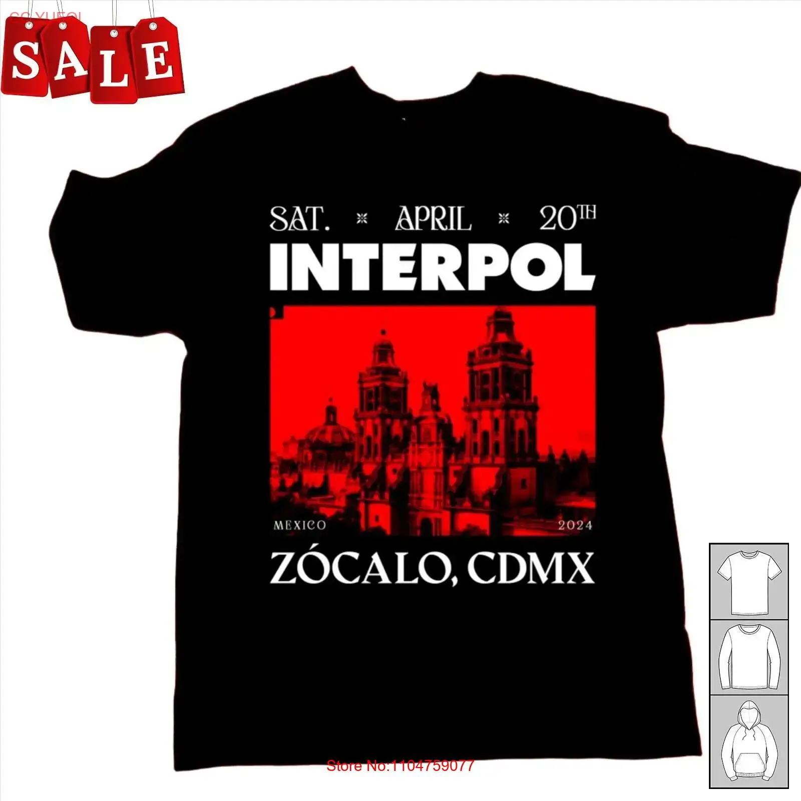 Mens Fashion Mexico - Kaos Interpol Mexico Zocalo Cdmx untuk