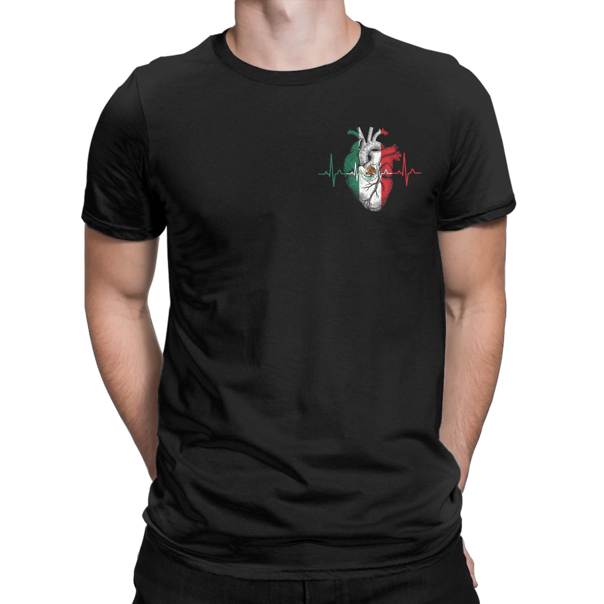 Mens Fashion Mexico - Kaos Pria Bendera Meksiko Motif Hati