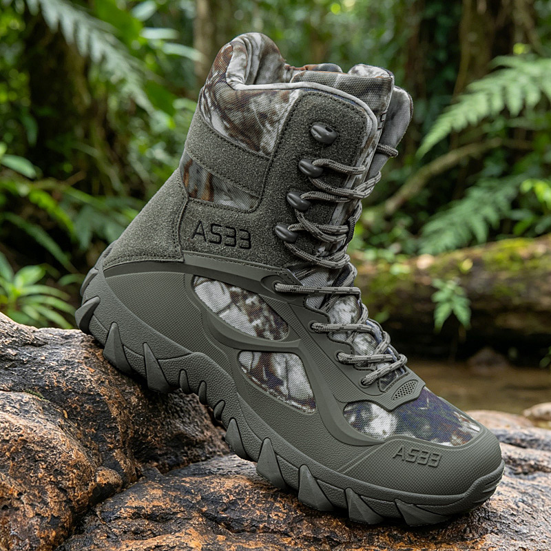 Mens Fashion Zip Up - Sepatu Bot Taktis Pria Sepatu Bot