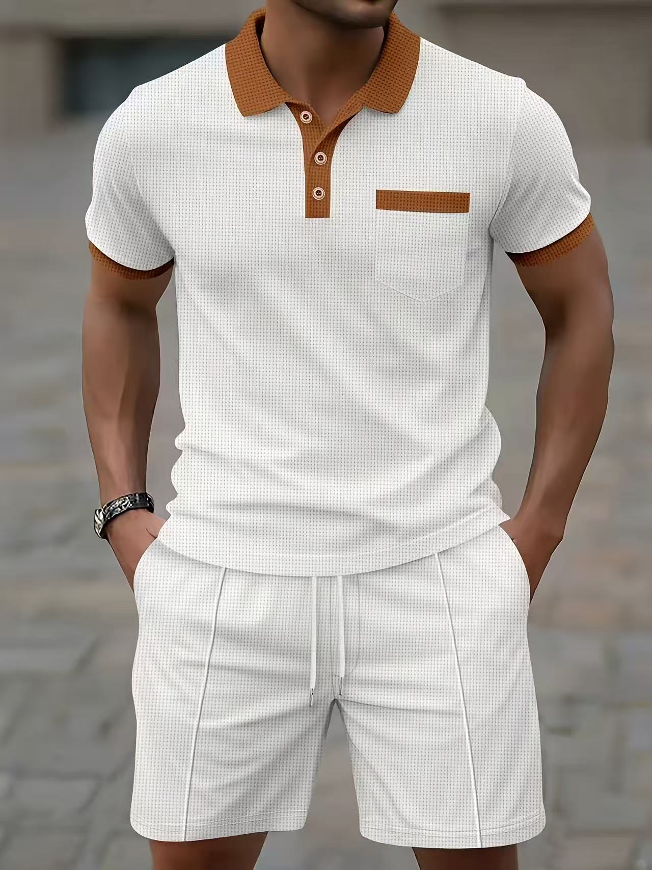 Men'S Fashion Polo - Setelan kaos polo lengan pendek musim
