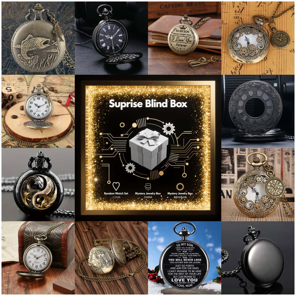 1PC Kotak Misteri Jam Tangan K - Mens Fashion Watch ulasan dan harga