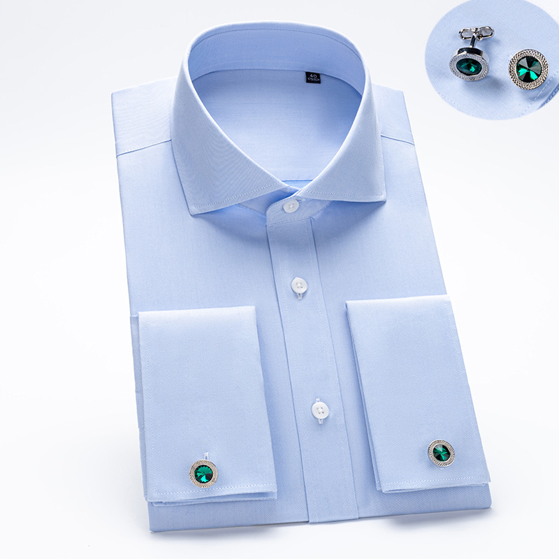 Kemeja Manset Prancis Katun Pr - Dress Shirt Non-Iron ulasan dan harga