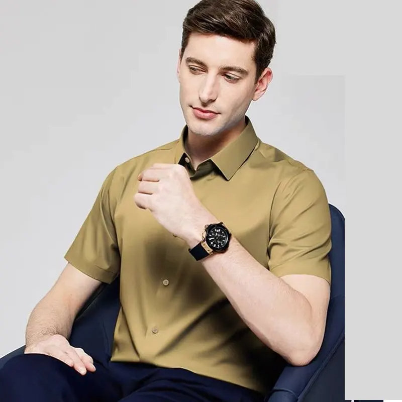 Blus bisnis laki-laki, baju ga - Dress Shirt Non-Iron ulasan dan harga