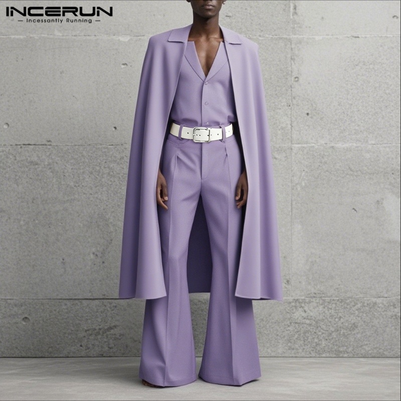 INCERUN Setelan Pria Warna Sol - Mens Fashion Style ulasan dan harga