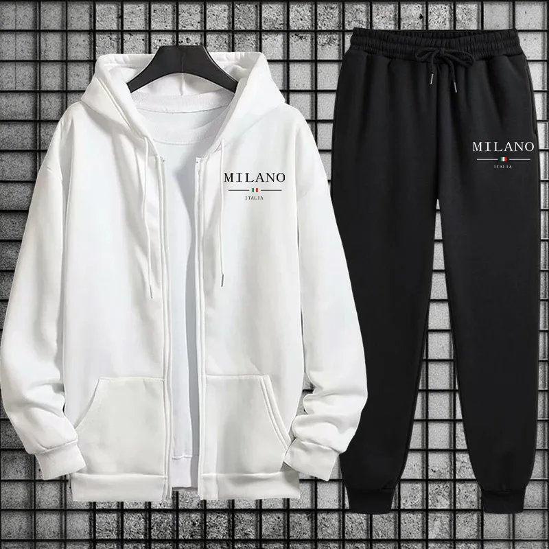 Setelan Olahraga Pria Musim Se - Mens Fashion Zip Up ulasan dan harga