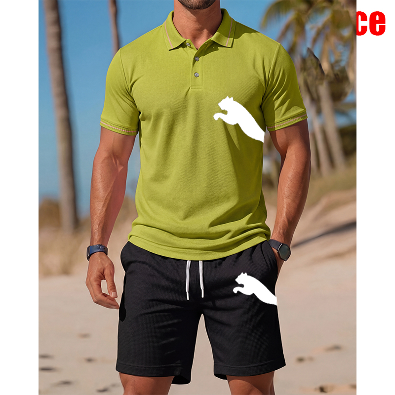 Setelan Kaos Polo Lengan Pende - Men'S Fashion Polo ulasan dan harga