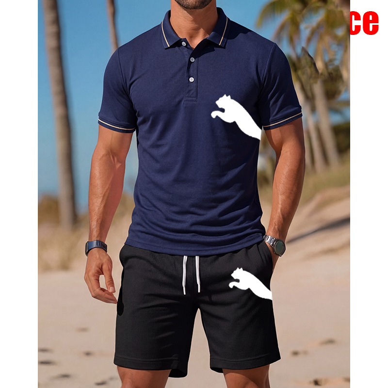 Setelan Kaos Polo Lengan Pende - Men'S Fashion Polo ulasan dan harga