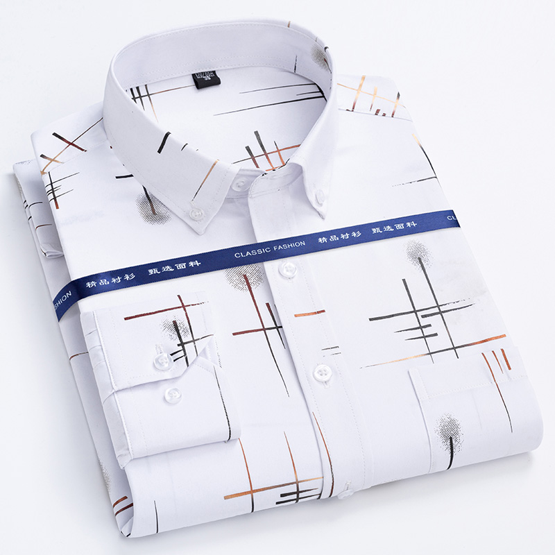 Kemeja kotak-kotak untuk pria, - Dress Shirt Non-Iron ulasan dan harga