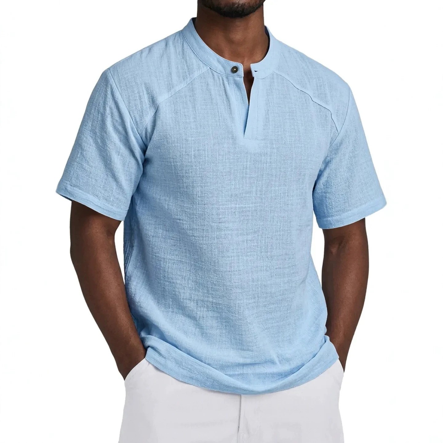 Kemeja Linen Ringan Warna Soli - Linen Shirt Summer ulasan dan harga