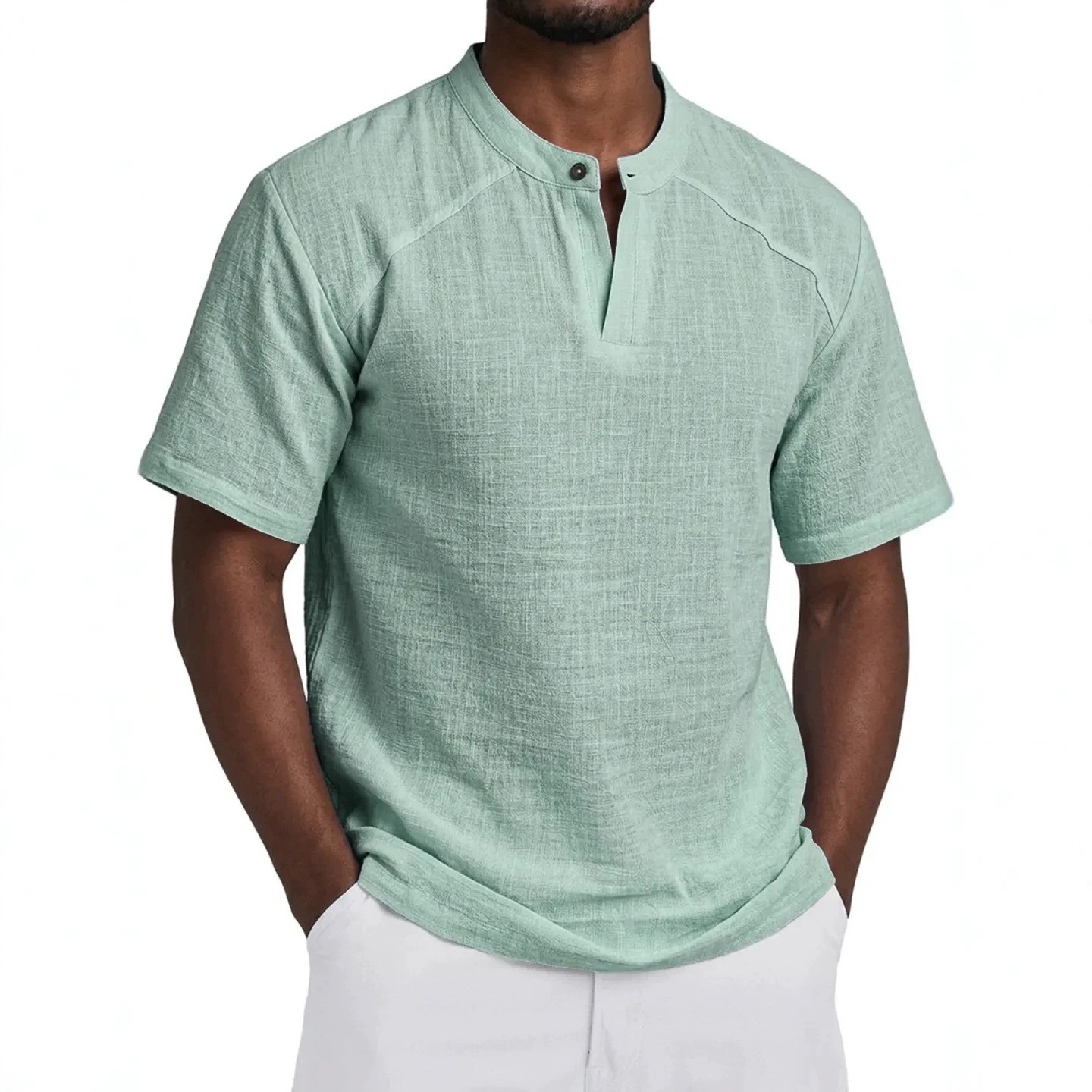 Kemeja Linen Ringan Warna Soli - Linen Shirt Summer ulasan dan harga