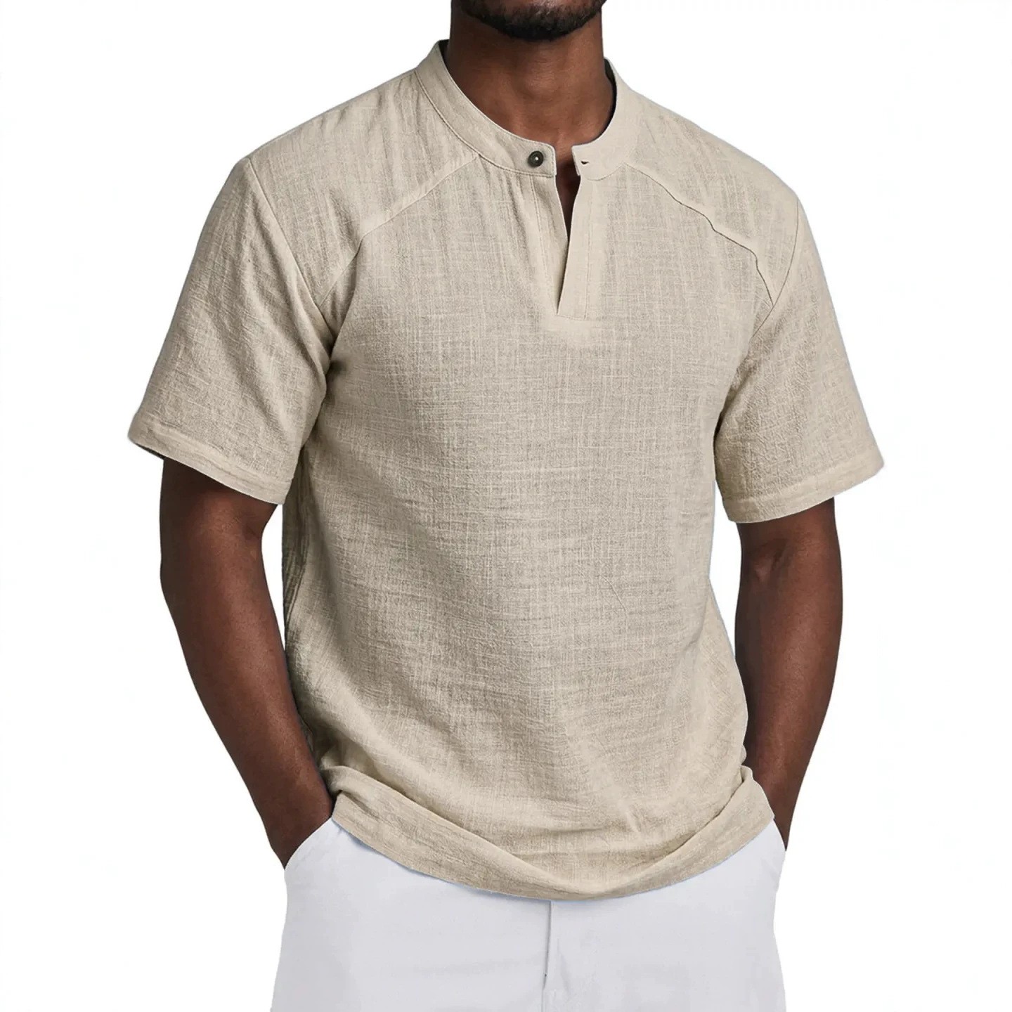 Kemeja Linen Ringan Warna Soli - Linen Shirt Summer ulasan dan harga