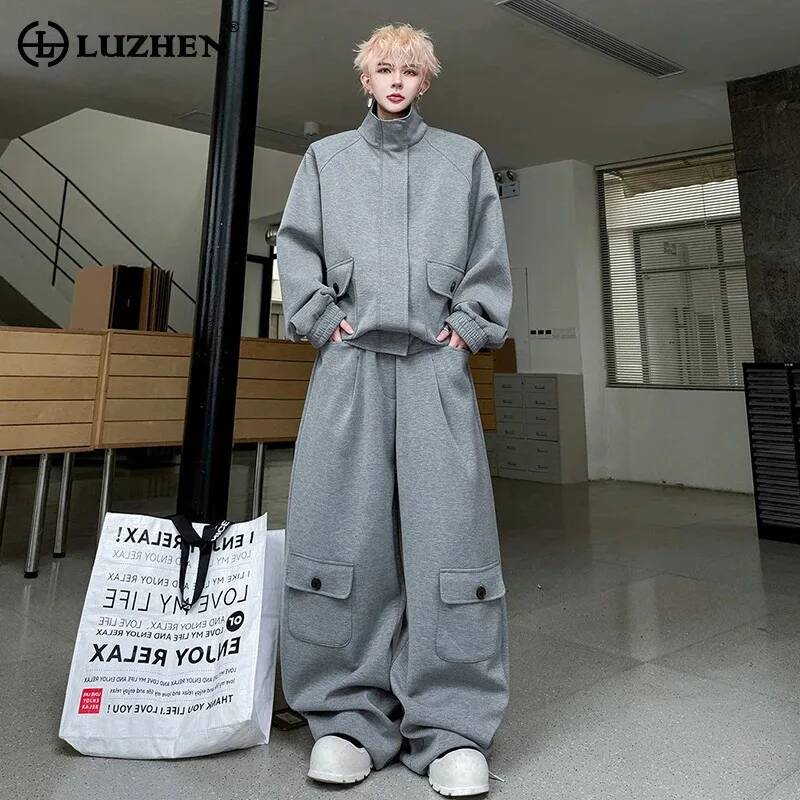LUZHEN Cardigan Warna 2026, Sw - Knitted Cardigan Men ulasan dan harga