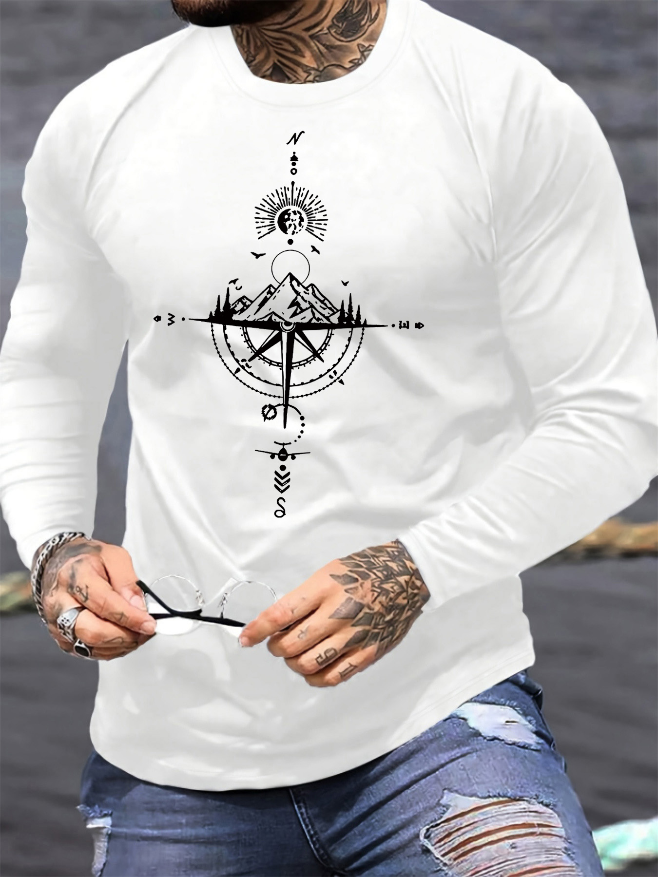 Kaos pria lengan panjang 100%  - Men'S Fashion Trends 2025 ulasan dan harga