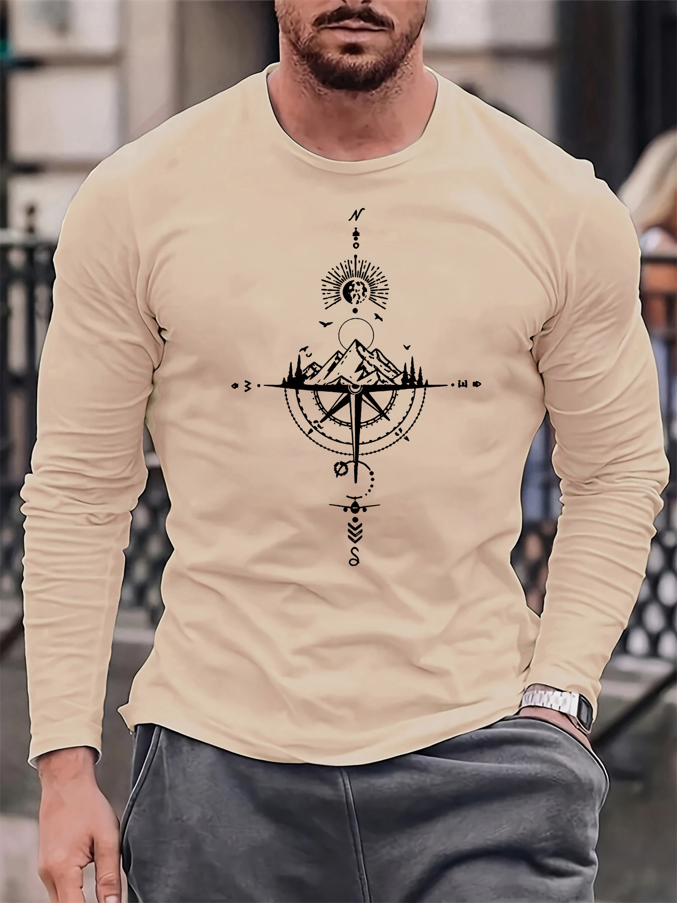 Kaos pria lengan panjang 100%  - Men'S Fashion Trends 2025 ulasan dan harga
