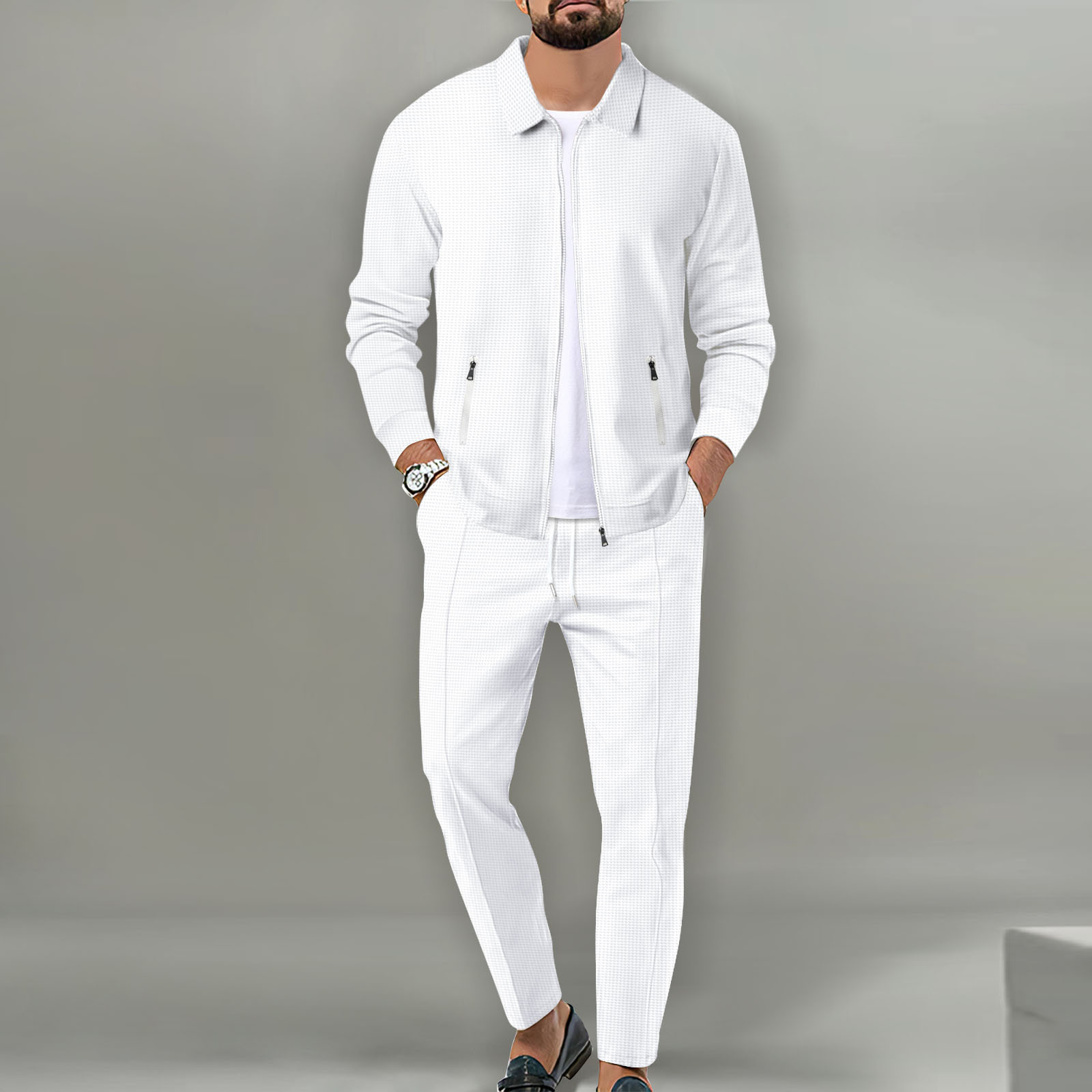 Set jaket musim gugur pria unt - Knitted Cardigan Men ulasan dan harga