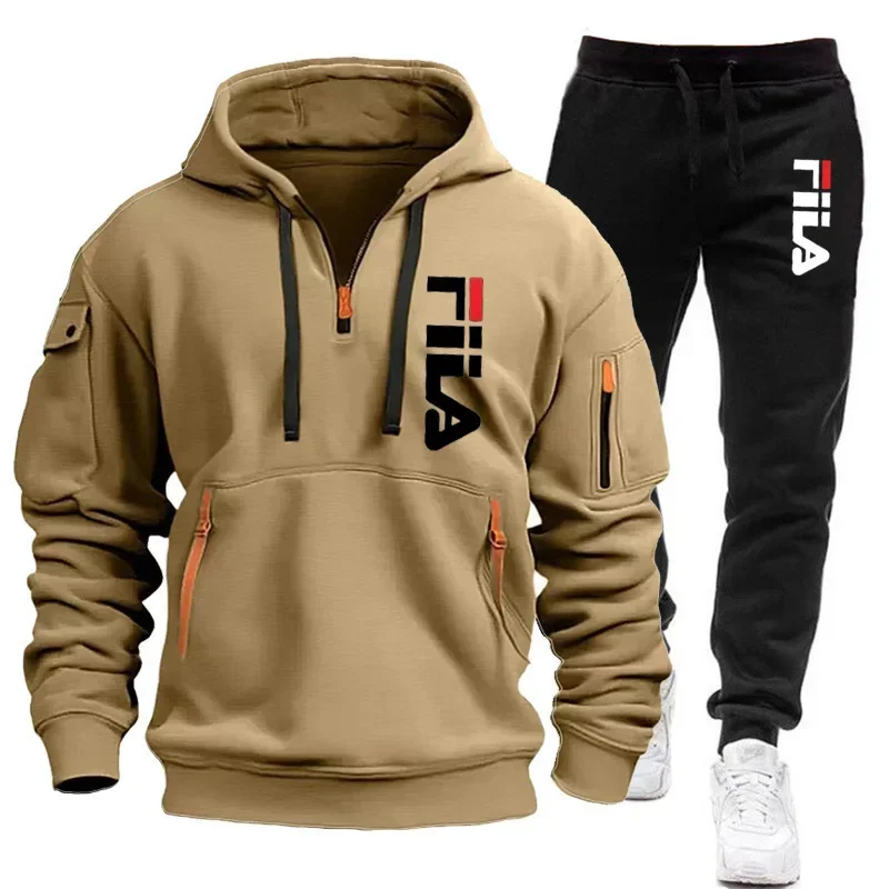 Setelan olahraga pria dua poto - Mens Fashion Zip Up ulasan dan harga