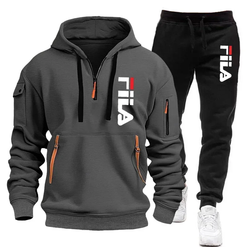 Setelan olahraga pria dua poto - Mens Fashion Zip Up ulasan dan harga