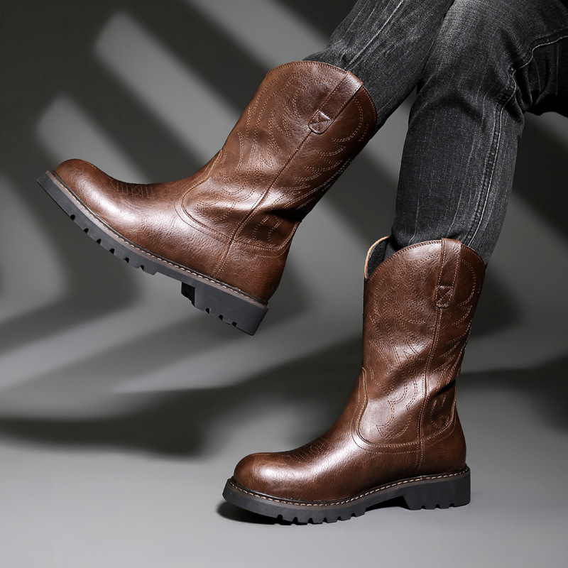 Sepatu Bot Koboi Pria Fashion  - Mens Fashion Zapatos ulasan dan harga