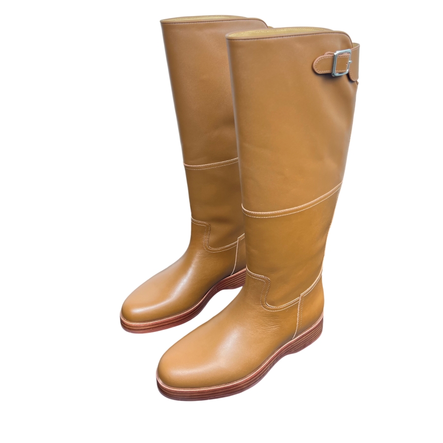 Sepatu Bot Kulit Merah – Tampi - Men Fashion Korean Style ulasan dan harga