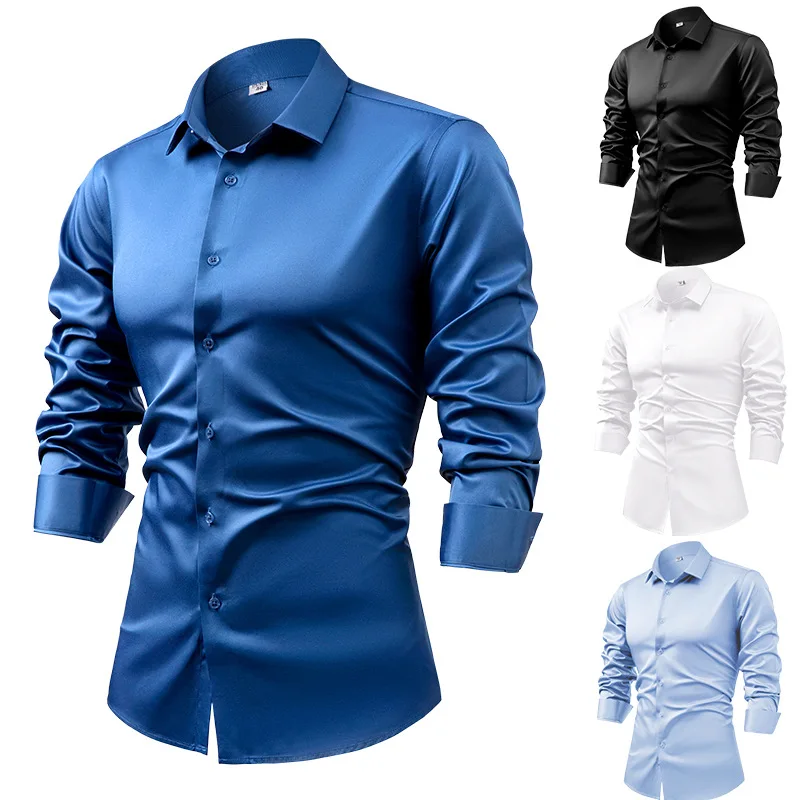 Kemeja lengan panjang untuk pr - Dress Shirt Non-Iron ulasan dan harga