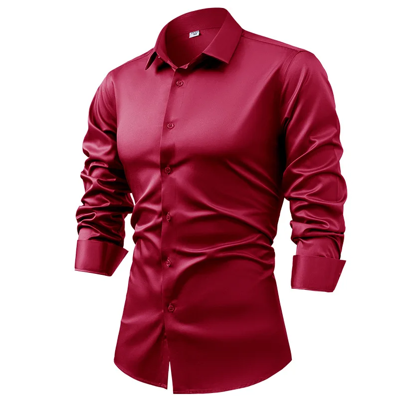 Kemeja lengan panjang untuk pr - Dress Shirt Non-Iron ulasan dan harga
