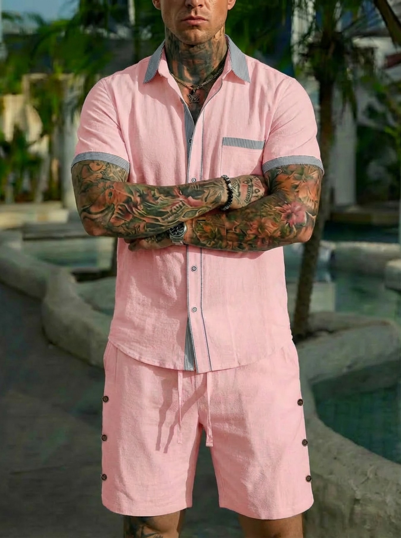 Set Kemeja Gaya Kuba Pria Musi - Linen Shirt Summer ulasan dan harga