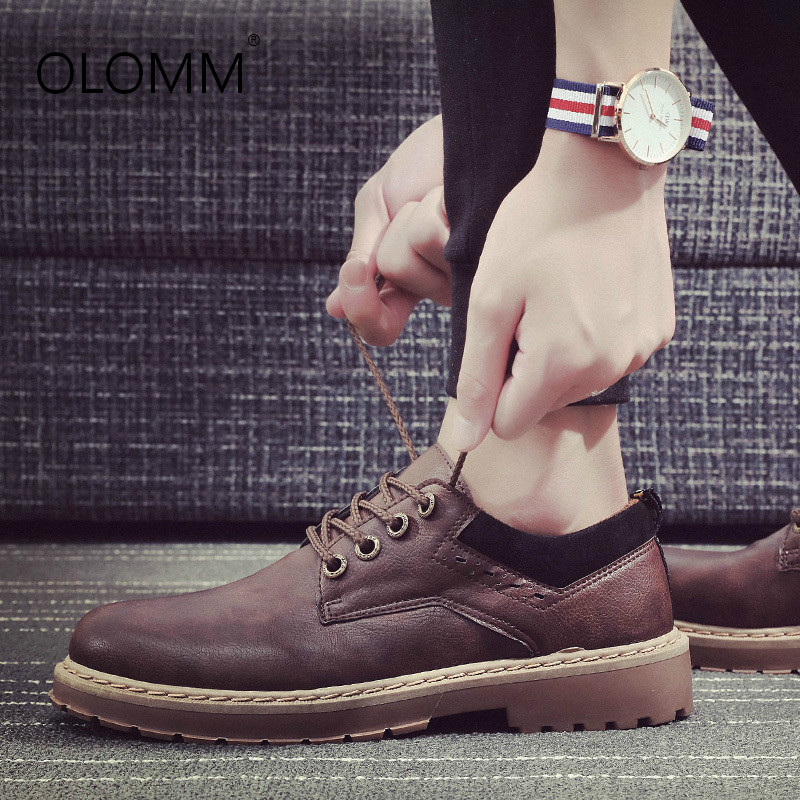 Sepatu Pria Kulit Retro Fashio - Mens Fashion Zapatos ulasan dan harga