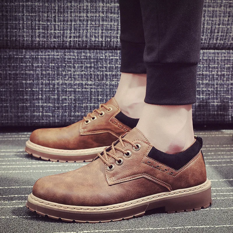 Sepatu Pria Kulit Retro Fashio - Mens Fashion Zapatos ulasan dan harga