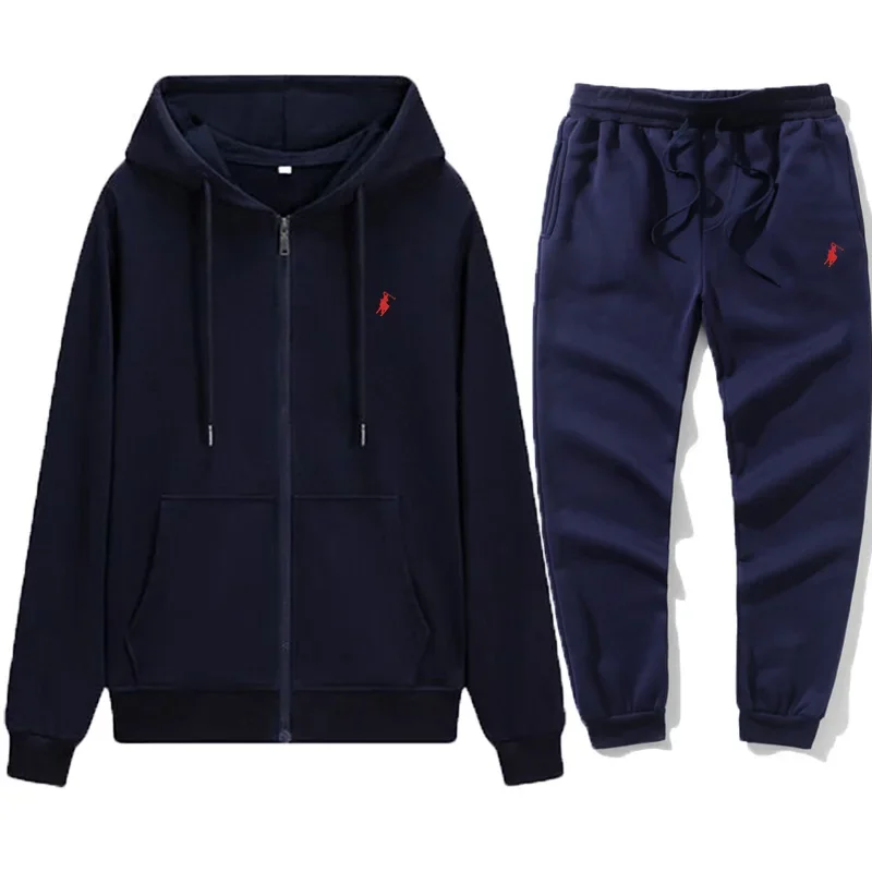 Setelan Hoodie Klasik Pria 202 - Mens Fashion Zip Up ulasan dan harga