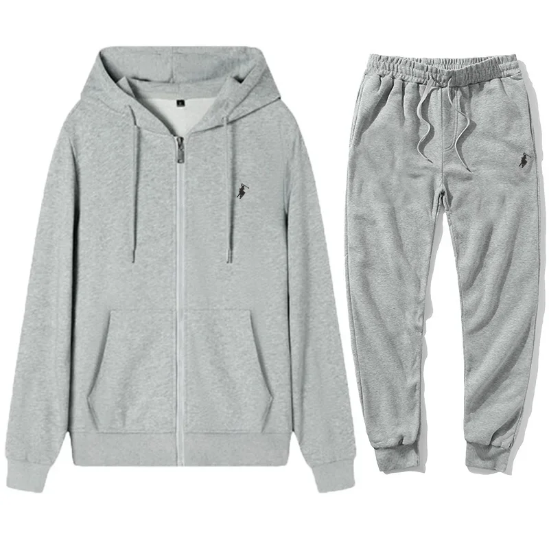 Setelan Hoodie Klasik Pria 202 - Mens Fashion Zip Up ulasan dan harga