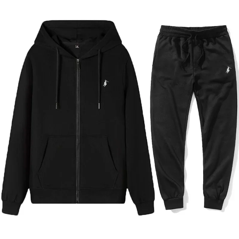 Setelan Hoodie Klasik Pria 202 - Mens Fashion Zip Up ulasan dan harga