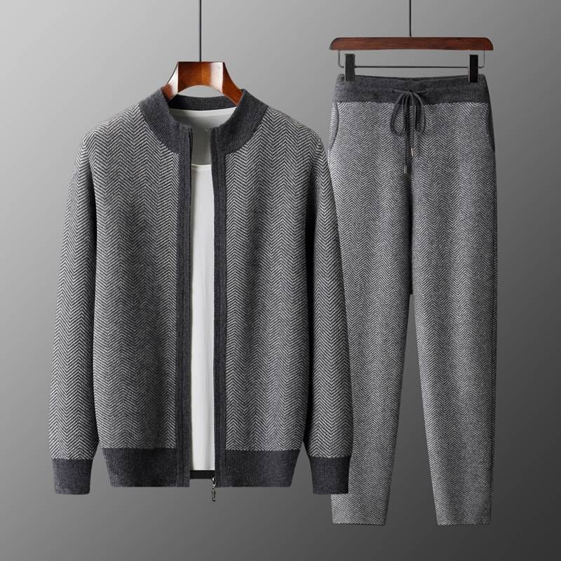 Set Rajutan Wol Merino 100% Ja - Knitted Cardigan Men ulasan dan harga