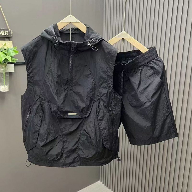Set 2 Potong Tanpa Lengan Berk - Mens Fashion Zip Up ulasan dan harga