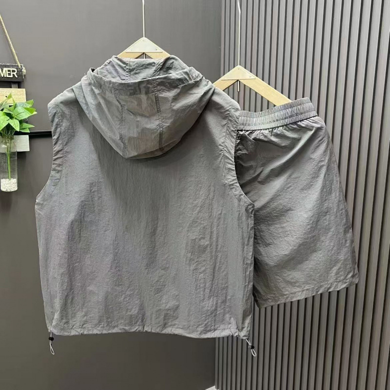 Set 2 Potong Tanpa Lengan Berk - Mens Fashion Zip Up ulasan dan harga