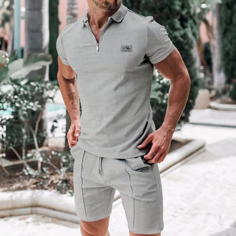 Setelan Jas Pria Gaya Eropa Te - Mens Fashion Zip Up ulasan dan harga