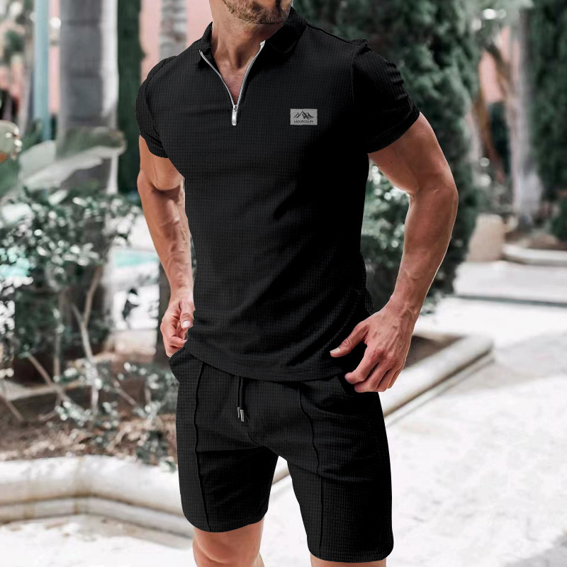 Setelan Jas Pria Gaya Eropa Te - Mens Fashion Zip Up ulasan dan harga