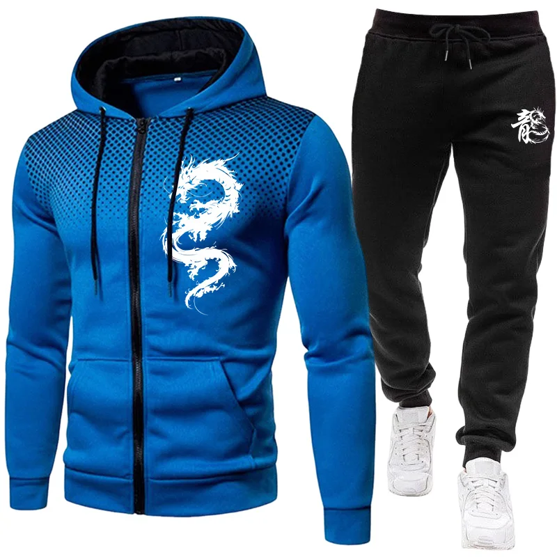 Setelan Pria Motif Naga Paris, - Mens Fashion Zip Up ulasan dan harga