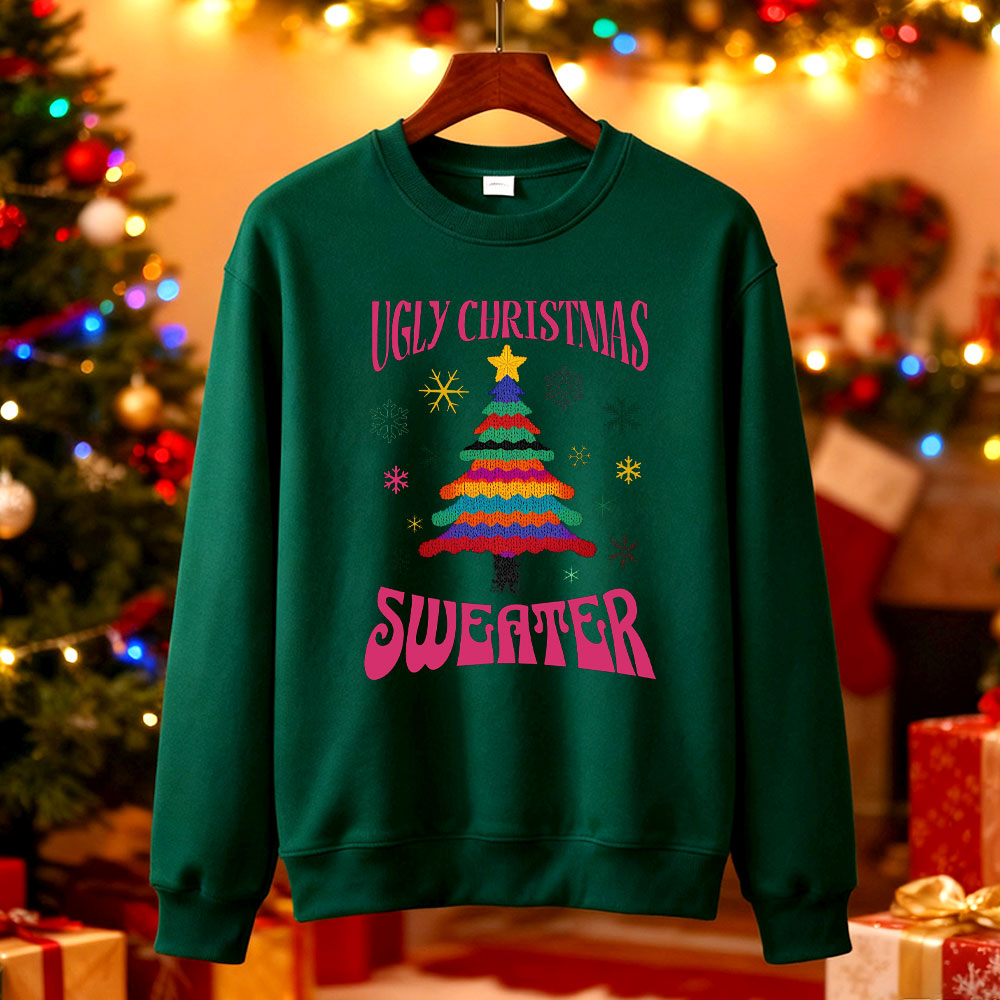 Sweater Natal Motif Pohon, Hoo - Men'S Fashion For 70 Year Old ulasan dan harga